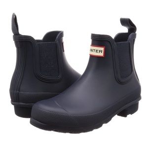 HUNTER Chelsea Ankle Boots Booties Rain Rubber Size 8